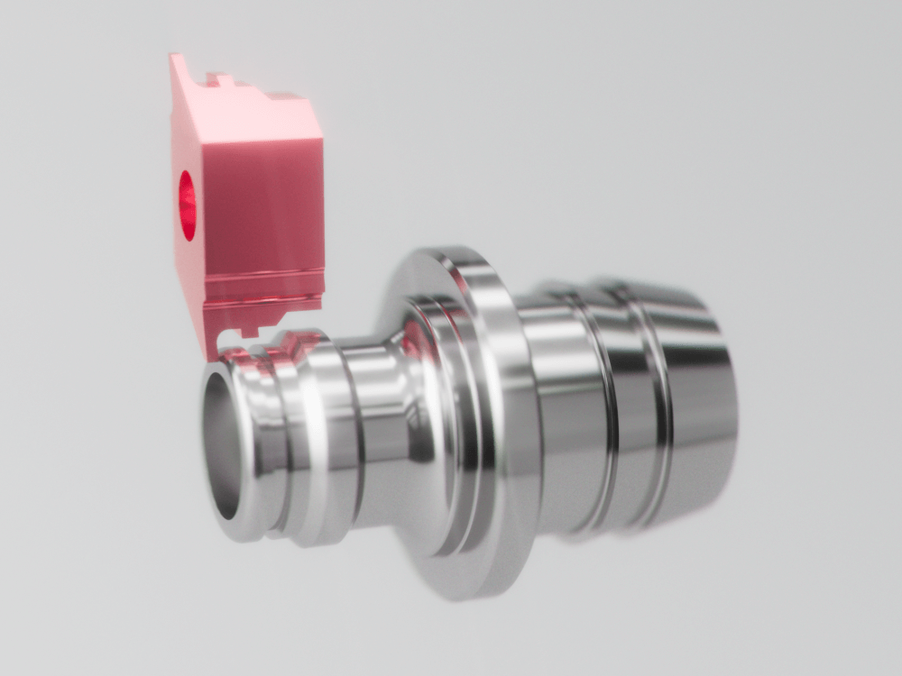 Präzisionswendeplatte Render an Werkstück